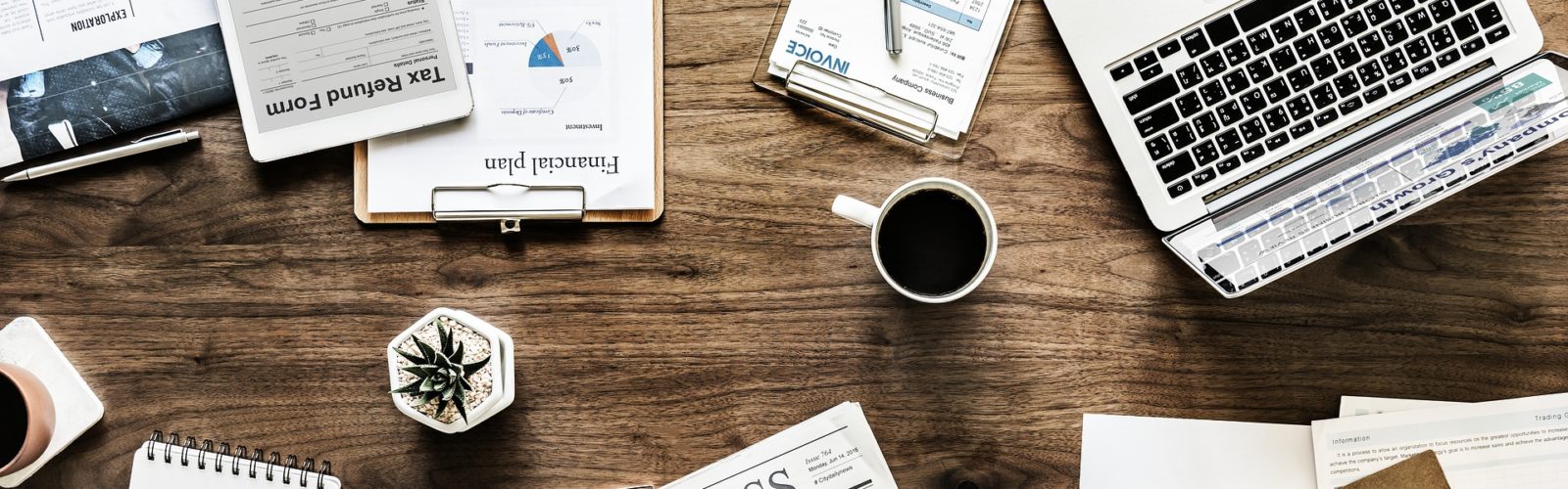 a working desk accounting