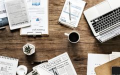 a working desk accounting